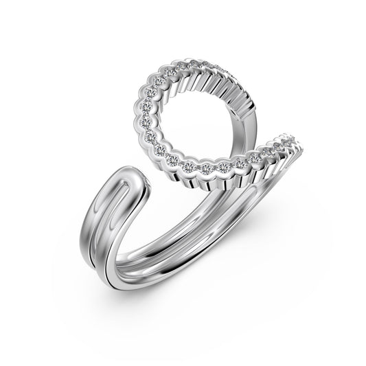 Silver Celestial Halo Ring