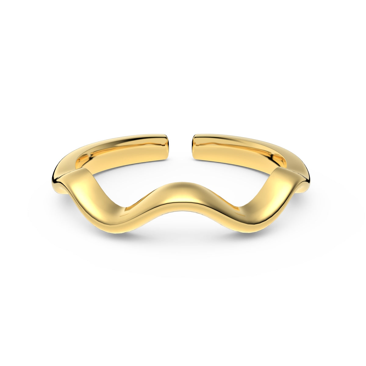 Silver Minimalist Ripple Ring