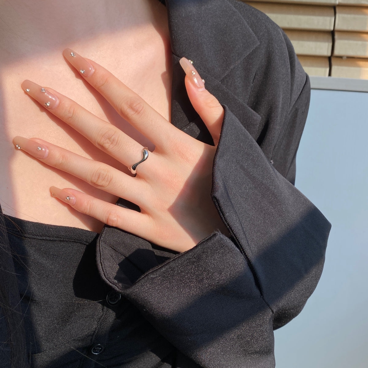 Silver Molten Wave Ring