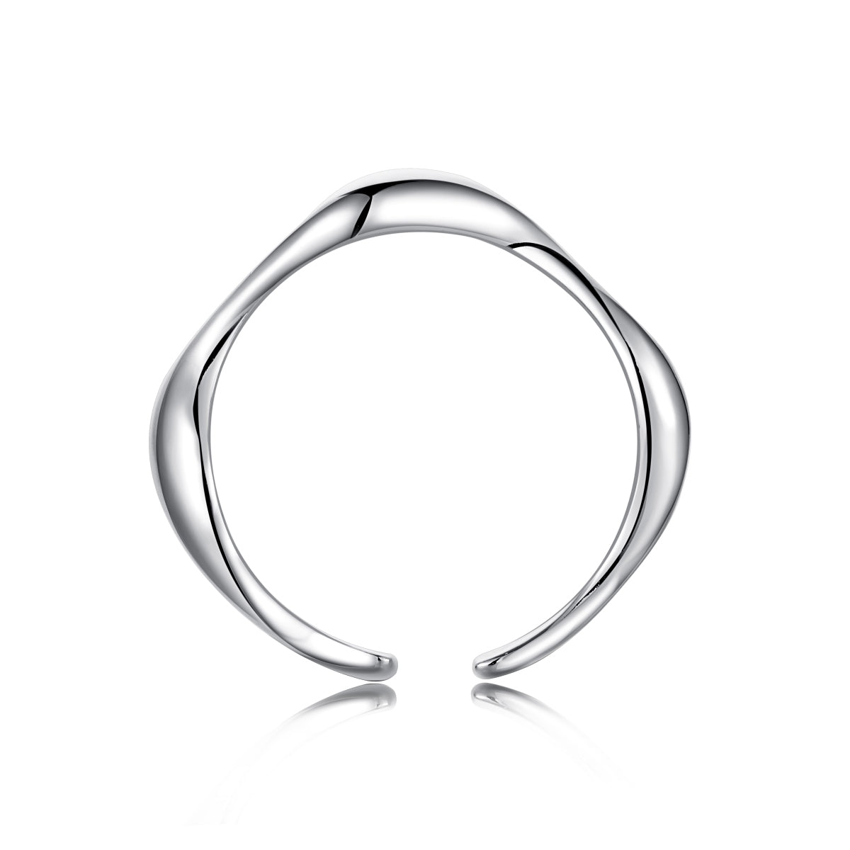 Silver Molten Wave Ring