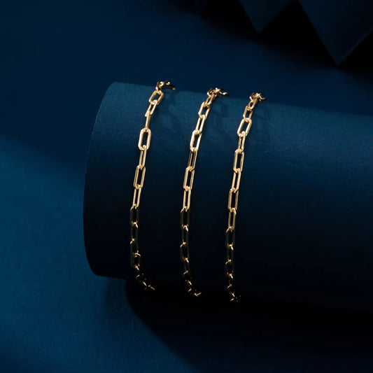 Rose Gold Modern Paperclip Link Bracelet