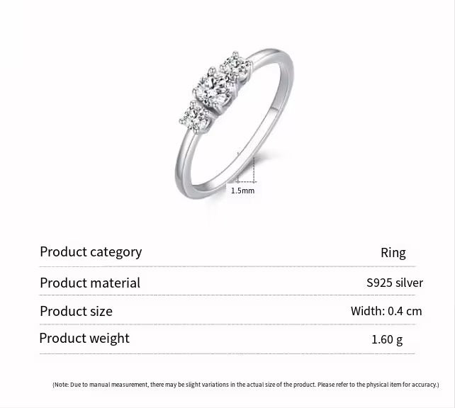 Silver Timeless Trilogy Ring (Past, Present, Future)