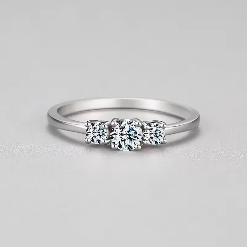 Silver Timeless Trilogy Ring (Past, Present, Future)